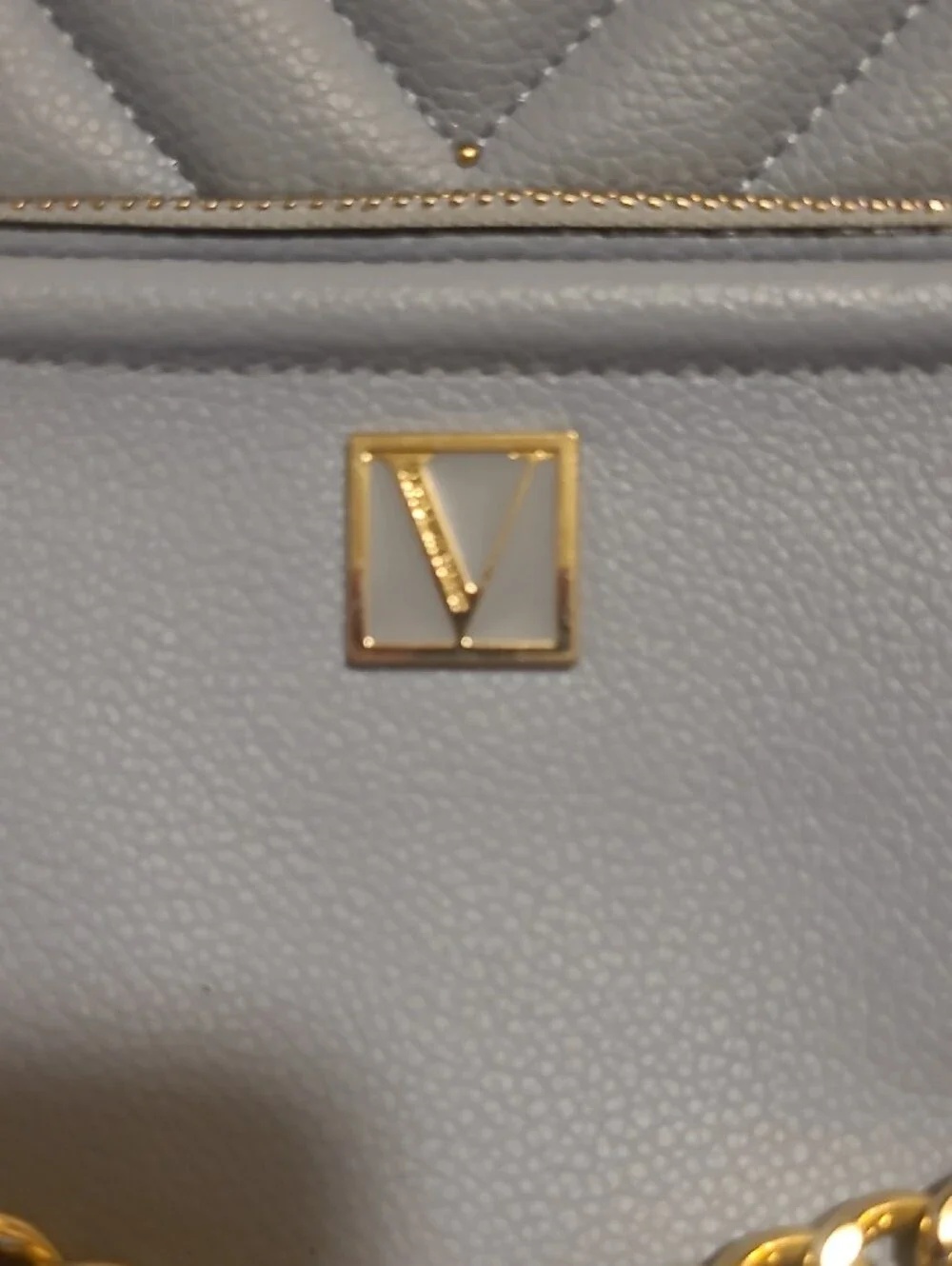 Victoria Secret Powder Blue Quilted Mini Backpack No Callouts